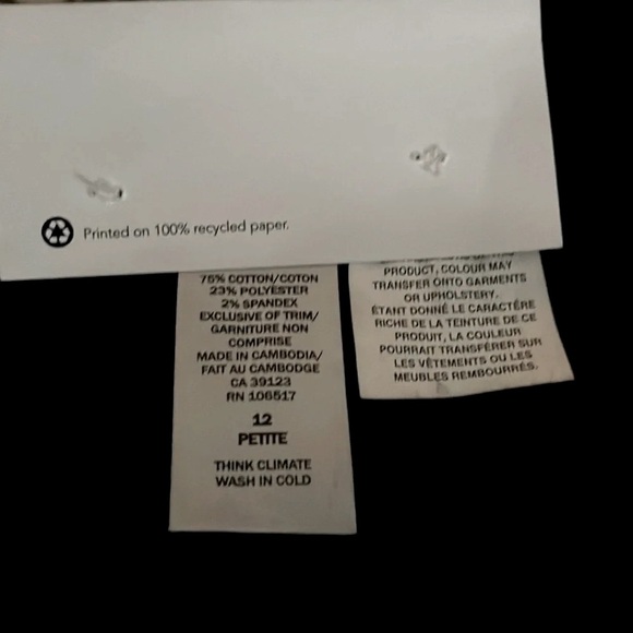 Sz 12(28”) women Northern reflection Petite Essential Slim Black Jean woman New - Picture 5 of 8